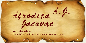 Afrodita Jačovac vizit kartica